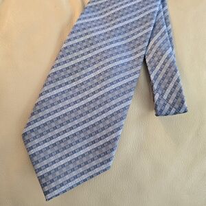 CANDA Collection at C&A Light Blue Patterned Men's Polyester Necktie Tie